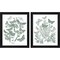 Butterfly Bouquet Sage by Wild Apple Portfolio, 2 Piece Black Framed Art Set
